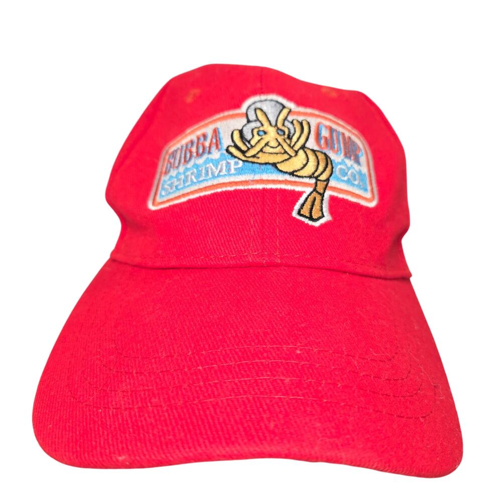 Bubba Gump Shrimp Co Red Adjustable Baseball Cap Embroidered Logo Adult Unisex